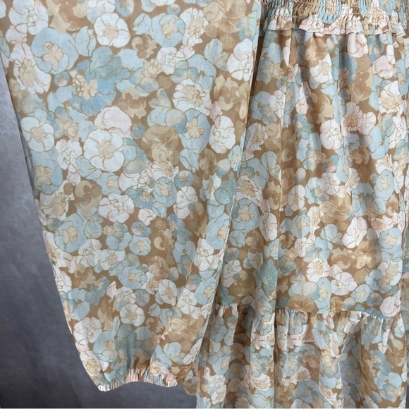 Wilfred x Aritzia Tempest Mini Smocked Chiffon Mini Dress Women's Sz S - Picture 5 of 10